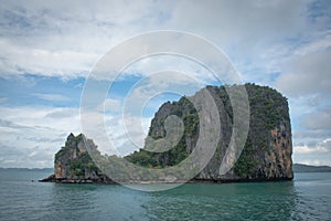 Small island in the middle of the ocean