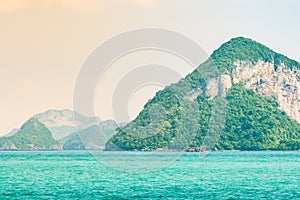 Small island in mu ko angthong marine national park