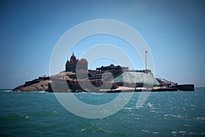 Small island with Swami Vivekananda memorial, Mandapam, Kanyakumari, Tamil Nadu, India