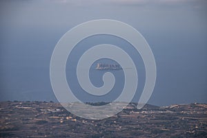 The small islet of Filfla off the coast of Malta