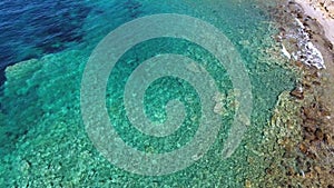 Small Islet Island Formed by the Accumulation of Rock Deposits Atop a Reef in the Sea