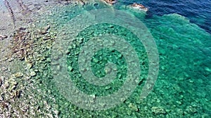 Small Islet Island Formed by the Accumulation of Rock Deposits Atop a Reef in the Sea