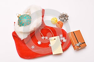 Small items stocking stuffers or fillers little christmas gifts. Fill sock with gifts or presents. Contents of christmas