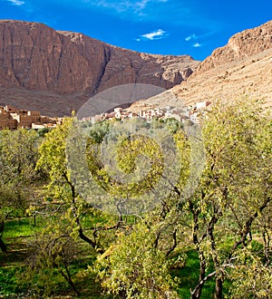 Small Kasbah in atlas mountains,morocco