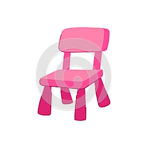 small kid chair cartoon vector illustration