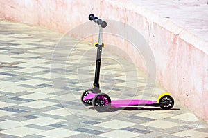 Small kid`s scooter