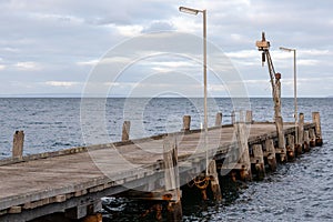 the small kingscote jetty in Kangaroo Island South Australia on May 11th 2021