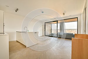 A small kitchen in white tones