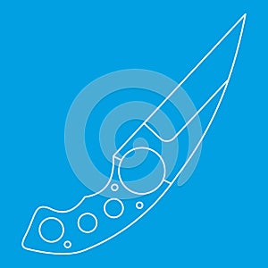 Small knife icon, outline style