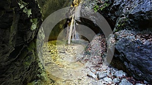 Small lagoon waterfall