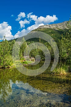 Small lake in the mountains