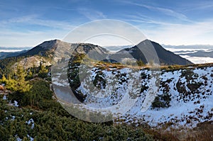 Small lake in the mountains