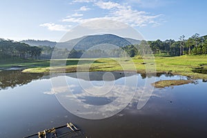 Small lake in Suoi Tia near Ho Tuyen Lam lake, Da Lat city, Vietnam