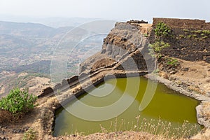 Small lake on the top of the Rajgad fort, Pune, Maharashtra