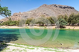 Small lake at Wadi Dharbat near Salalah, Oma