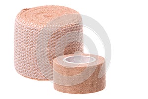 Small and Large Bandages Macro Isolated