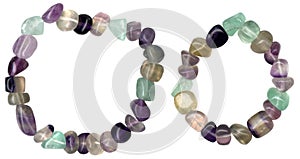 Small and Large Fluorite Gemstone Bracelets