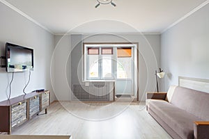 Small studio apartment and kitchen hightech interior