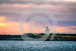Small lighthouse at Lista in Norway photo