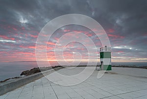 Small lighthouse at Oeiras Marina