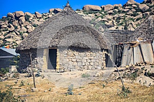 Small Local Village with Typical Keren Houses photo