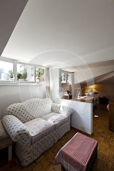 Small loft furnished, livingroom