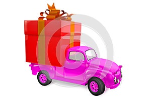 Small lorry with gift