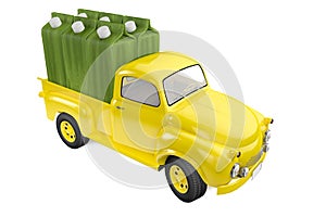 Small lorry with packing of lemon lime juice