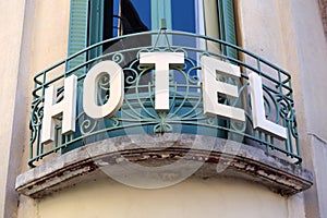 Small luxury Hotel entrance sign, provence south of france