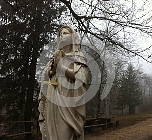 Small madonna statue on Ucka