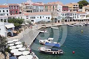 Small marina in Arrecife, Menorca, Baleares, Spain