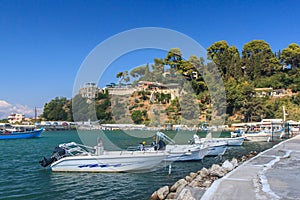 Small marina on holiday island