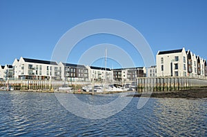 Small marina with sea