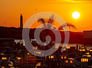 Small marina at sunrise. Port Carro, Marseille, France