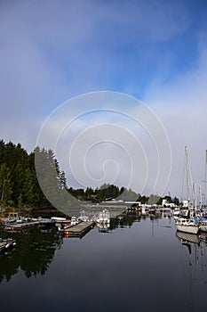 Small maritime town of Tofino on Vancouver Island, British Columbia