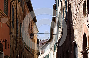 The small medieval village of Montalcino in Tuscany, Italy