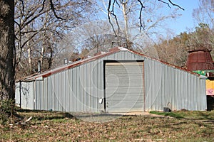 Small Metal Industrial Building Located in Rural Area