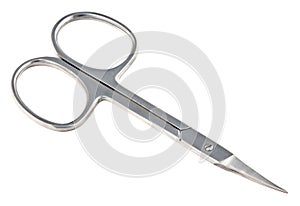 Small metal manicure scissors