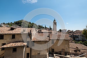 The small middle aged village of Asolo, Treviso, Italy