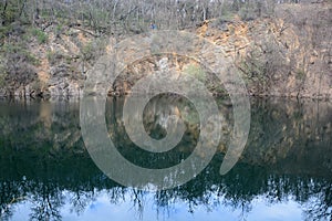 Small mine lake at Apc village in Hungary