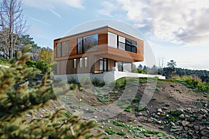 Small modern house on a hill AIG51A
