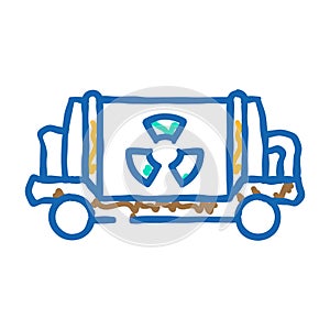 small modular nuclear reactor future technology icon doodle illustration