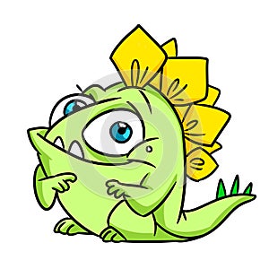 Small monster reptile dinosaur illustration cartoon character