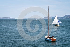 Small Moored Sailboat