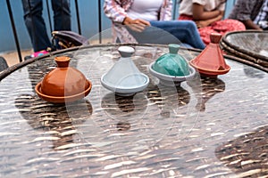 Small Moroccan Tagines, Traditional Color Morocco Pottery, African Souvenir, Moroccan Food