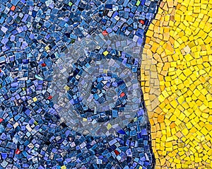 Small mosaic tiles close up pattern