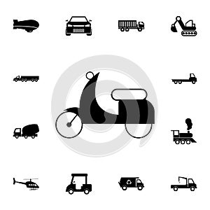 small motorcycle icon. Detailed set of Transport icons. Premium quality graphic design sign. One of the collection icons for webs