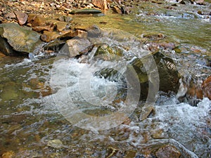 Small mountain river flow