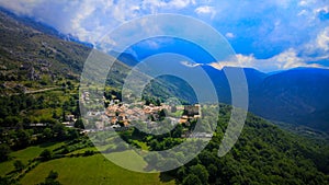 Small mountain village in the French Alps photo