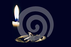 Small mouse scroller wheel with a candle lights photo photo